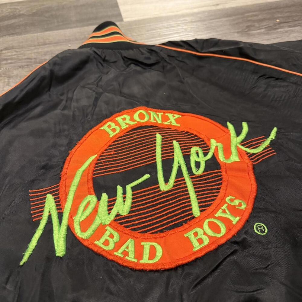 Vintage Bronx New York bad boys bomber jacket 90s XL
